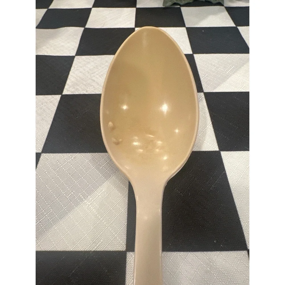 Ekco USA Beige Plastic Spoon Utensil Dishwasher Safe Serving Spoon VTG kitchen